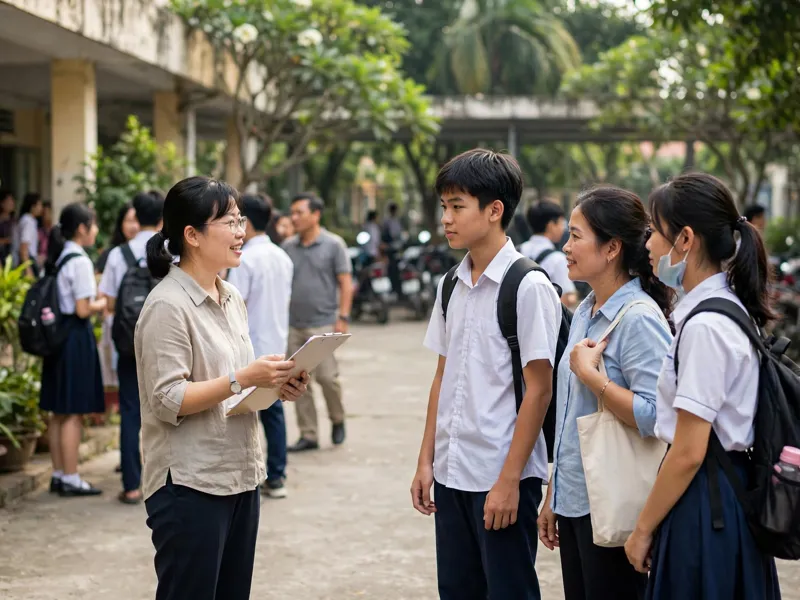Ảnh minh hoạ: Nhà trường đón học sinh khối 10 tựu trường, ổn định biên chế lớp